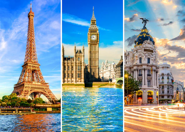 París, Francia + Londres, UK + Madrid, España
