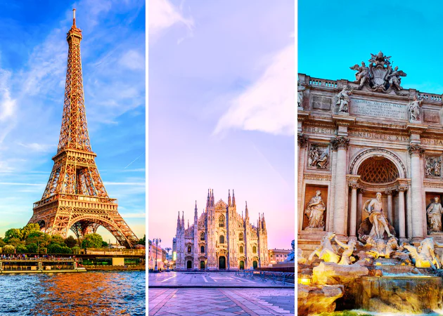 París, Francia + Roma + Milán, Italia